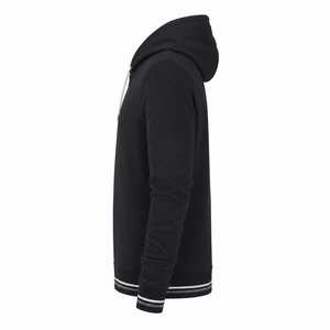Sudadera con Capucha Personalizada Negra Lisa con Cierre Completo para Hombre y Mujer, Sudadera con Capucha de Felpa de Algodón - Product Image 2