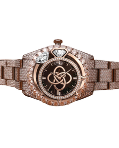 Montre en diamant moissanite artisanale pour homme, bracelet entièrement pavé de pierres VVS - Product Image 1
