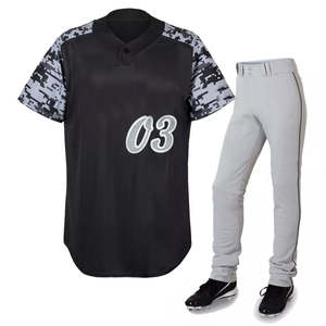 Conjunto de uniforme de béisbol personalizado premium con costuras profesionales, tela transpirable, diseño duradero, perfecto para equipos y ligas. - Product Image 3