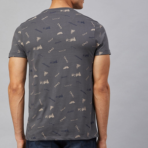 T-shirt personnalisé pour homme OEM ODM, logo sur le devant, tricoté de qualité supérieure, 100% coton, col rond, respirant, séchage rapide, écologique, coupe classique, décontracté - Product Image 3
