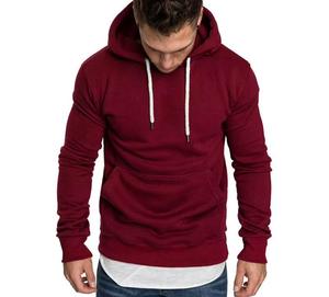 Sweat-shirt unisexe à capuche zippé, coupe classique, couleur unie, décontracté, manches longues, poche, tricoté, 100% coton, respirant, vêtement d'hiver - Product Image 4