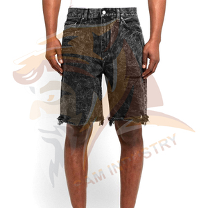 Unique Design High Street Style Men <b>Denim</b> Shorts High Quality <b>Material</b> Made Men <b>Denim</b> Shorts For Adults - Product Image 3