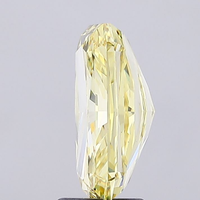 Diamant jaune intense cultivé en laboratoire, certifié CVD, pierre précieuse en vrac, éclat luxueux pour les créations de joaillerie fine, taille coussin radiant.