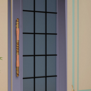 Poignée de meuble moderne ronde en bois et aluminium, installation facile, durable, pour armoire, tiroir, penderie, aménagement intérieur - Product Image 1
