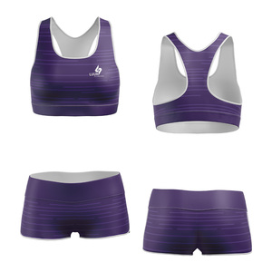 Conjunto de Top y Shorts de Yoga para Mujer con Logotipo Personalizado Sublimado, Ropa Deportiva Transpirable para Gimnasio, Fitness y Entrenamiento, Venta al Por Mayor - Product Image 4