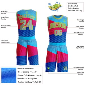 Nouvel ensemble uniforme de basketball 2026 personnalisé avec logo par sublimation, design simple et unique, maillot et short de basketball pour hommes - Product Image 2