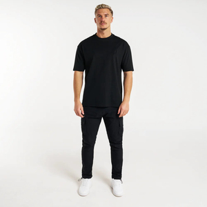 T-shirt surdimensionné en coton épais pour homme, imprimé avec logo personnalisé, sublimation intégrale - Product Image 6