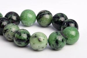 ลูกปัดพลอยทับทิมโซไซต์ธรรมชาติแท้ สีเขียวดำ ทรงกลม สำหรับทำเครื่องประดับ สร้อยข้อมือ สร้อยคอ - Product Image 6