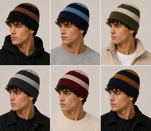 <b>Winter</b> <b>Hat</b> Unisex Knit Beanie Ribbed Cuff Skull Cap for Outdoor Daily Wear - Product Image 2