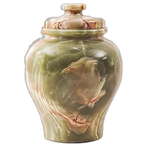Elegant Natural Onyx Marble <b>Keepsake</b> Urn for Ashes Handcrafted Funeral <b>Memorial</b> Storage Onyx Marble Urn - Product Image 1