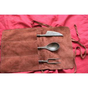 Juego de cubiertos Burraq DIY OEM personalizado, hecho a mano, estilo medieval antiguo, de acero con alto contenido de carbono, cuchillo de cocina, cuchara, tenedor, cuchillo forjado a mano para la cena - Product Image 5