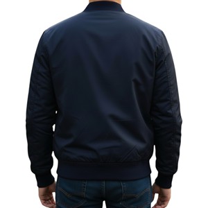 Veste Homme Slim Coupe Droite avec Logo, Coupe-Vent Respirante à Col en V Zippé, Service OEM, Polyester/Coton, Personnalisable pour l'Hiver - Product Image 5