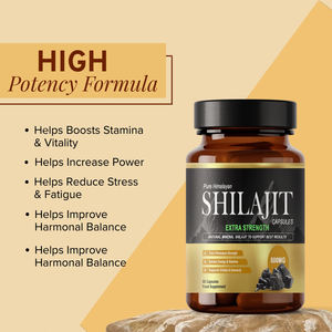 Capsule de Shilajit pure et biologique Exportateur en vrac de qualité supérieure Complément alimentaire puissant Antioxydant - Product Image 4