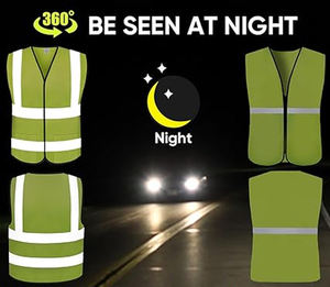 Ropa de Seguridad Reflectante de Alta Visibilidad, Chaleco de Trabajo para Ingenieros, Chaleco de Seguridad para Trabajadores de Carreteras, Chaleco de Trabajo Ligero y Transpirable - Product Image 5