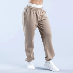 Plain Baggy <b>Women's</b> High Waist Loose Fit Oversize Jogger Comfortable Terry <b>Fleece</b> and Soft Touch Fabric Sweatpants Pants <b>Trouser</b> - Product Image 6