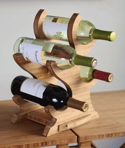 Wine holder premium bamboo decor decorative bottle <b>rack</b> sophisticated wine storage chic tabletop organiser elegant dining access - Product Image 4