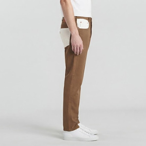 Jeans de Hombre de Pierna Recta Color Marrón, Cintura Media, Corte Regular, Mezclilla de Algodón, Estilo Casual de Invierno, Secado Rápido, Peso Medio - Product Image 2
