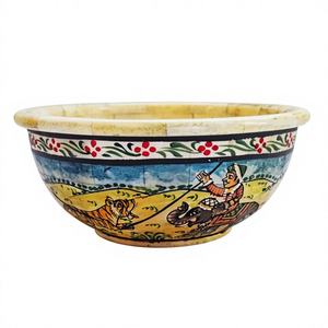 Bol à vaisselle écologique en incrustation d'os de qualité supérieure pour ensemble de cuisine fabriqué en Inde polyvalent utilise des bols à salade pour la table de fête - Product Image 1