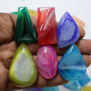 Piedras de Cuarzo Druzy Solar Hechas a Mano de Alta Calidad, Corte Ovalado, Corte Pera, Mixtas, Certificadas por Terceros, para Fabricación de Joyería al por Mayor - Product Image 3