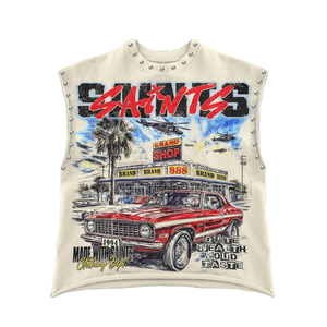 Custom Premium Streetwear Short Sleeve Tee Heavyweight Cotton <b>Animal</b> Graphic Print Rivet Embellished Detail Oversized Fit OEM - Product Image 3
