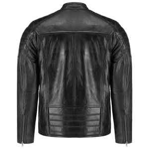 Chaqueta de Cuero Genuino para Hombre, Estilo Casual, Cuello Alto, Cierre de Cremallera, Color Sólido, Nueva Moda 2026, Manga Larga, Chaqueta de Cuero de Invierno para Hombre - Product Image 4