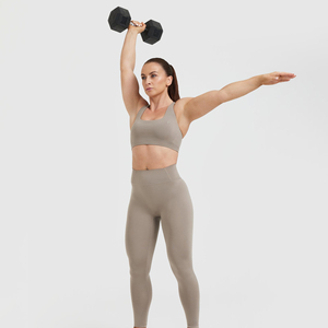 Leggings d'automne pour femmes, chauds, taille haute, couleur unie, tricotés, doublés polaire épais, effet ventre plat, rehaussement des fesses, extensibles - Product Image 4