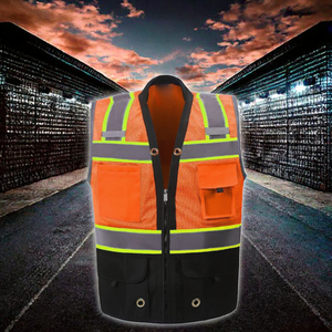 Gilet de travail réfléchissant professionnel pour hommes, vêtements de sécurité haute visibilité pour les travailleurs de la construction et industriels - Product Image 4