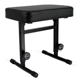 5 Core PU Leather & Metal Keyboard Bench 3" Padded Cushioned Piano <b>Stool</b> <b>Height</b> <b>Adjustable</b> Guitar Seat Folding Portable - Product Image 1