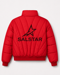 Chaqueta acolchada roja para mujer, chaqueta bomber acolchada de invierno, muy cálida, ligera, a la moda, para exteriores, estilo crop top - Product Image 4