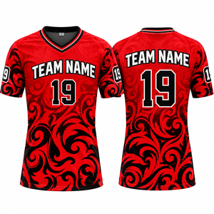 Wholesale Custom Sublimation 100% Polyester <b>Football</b> Jersey Short Sleeve V-Neck Team Graphic <b>Shirts</b> Breathable Quick Dry Mens - Product Image 2