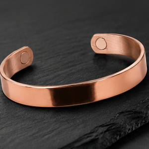 Pure Copper Magnetic Hammered and Engraved Open Cuff Therapy Bracelet Handmade Embossed Luxury Fashion Jewelry - Product Image 2
