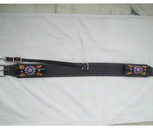 Venta caliente Western Leather Horse Saddle Circunferencia Cinch Accesorio Floral Tooling White Trenzado Diseño Venta al por mayor Productos para caballos - Product Image 2