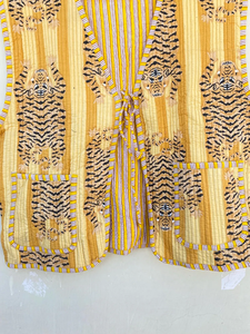 Coton matelassé réversible mode gilet veste Floral femmes filles veste hiver bohème court gilet manteau Boho demoiselle d'honneur - Product Image 2