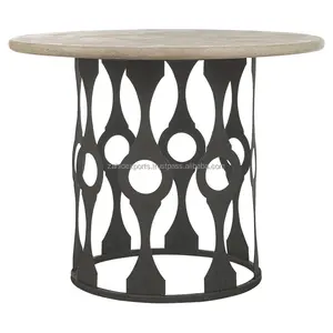 โต๊ะกาแฟทรงกลมสุดหรูโต๊ะเหล็กสแตนเลสสีทองสำหรับส่งออก - Product Image 2