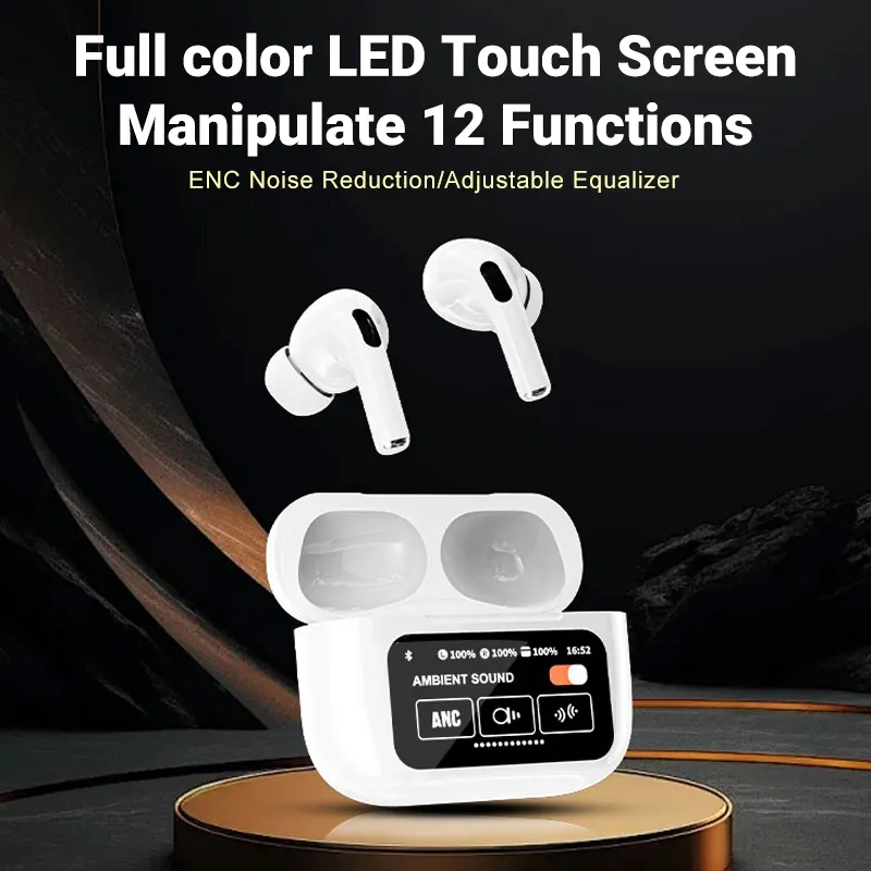 Factory price Wireless TWS Headset Gaming Earbuds with Smart Touch Screen Noise Cancelling Bass Earphone for Mobile Sport Phone