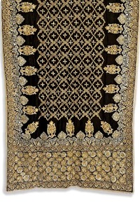Châle pour femme personnalisé en soie chinon multicolore, style ethnique, brodé, imprimé numérique floral, motif miroir dessiné à la main - Product Image 6