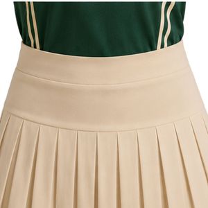 Conjunto de Falda Plisada y Camiseta de Polo para Mujer en Verde Bosque y Beige, Ropa Deportiva Personalizada, Transpirable y de Secado Rápido - Product Image 3