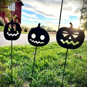 Adornos de jardín de hierro para Halloween, resistentes a la intemperie, con motivos festivos y acabado duradero. - Product Image 6