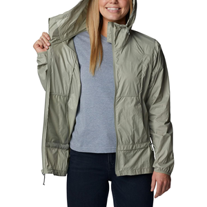 Custom <b>Women</b> Zip Up <b>Jacket</b> Lightweight Windbreaker Patches Stand Collar Full Sleeve Solid Color Zipper Closure <b>Utility</b> Style - Product Image 6