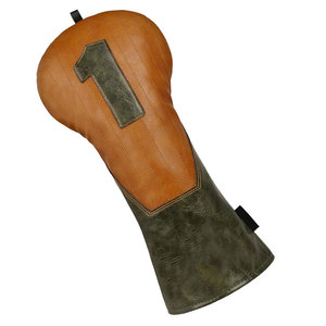Housse de tête de club de golf Salva SL-GHC-105 en cuir PU imperméable gaufré pour Driver/Fairway Wood/Hybride, 12 pouces, avec bande élastique auto-agrippante - Product Image 3