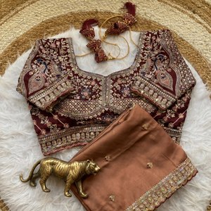 Rangoli Silk <b>Saree</b> with Sequence Embroidery Work Designer Party Wear <b>Saree</b> with Heavy <b>Satin</b> Silk Stitched Blouse and Tassels - Product Image 3