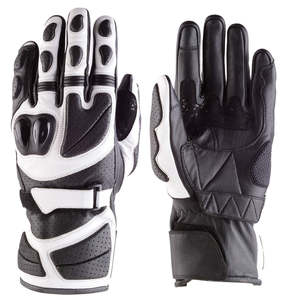 Nuevos Guantes de Moda Negros y Blancos Personalizables Antideslizantes con Pantalla Táctil, Guantes de Invierno Unisex de Cuero Genuino Impermeables para Carreras - Product Image 1