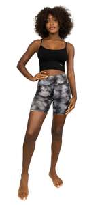 Shorts Deportivos de Cintura Baja con Estampado Floral para Mujer, Transpirables, de Punto, Corte Regular, Cierre con Cordón, Spandex, Algodón, Secado Rápido - Product Image 4
