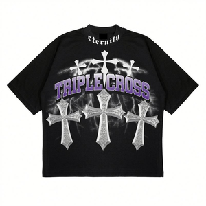 Ensemble sweat-shirt et pantalon de survêtement vintage évasé avec logo brodé personnalisé, tissu doux de haute qualité - Product Image 2