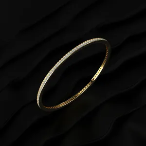 Pulseras de Diamantes Cultivados en Laboratorio con Corte Brillante Redondo, Certificación IGI, Color E, CVD, Oro, para Mujer, Venta al Por Mayor - Product Image 3