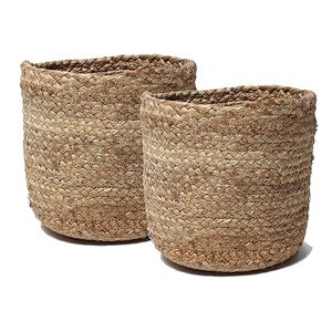 Customised Hot Selling Handwoven Vintage Grass Rope Handmade <b>Flower</b> Pot Storage <b>Basket</b> with Waterproof Lining - Product Image 5