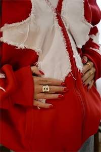 Sweatshirts à capuche zippés pour femmes, style Y2K, patchwork graphique, coupe oversize, esthétique preppy goth, qualité supérieure internationale - Product Image 6