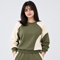 Sweat-shirt tendance pour femme en coton épais, coupe épaules tombantes, toucher doux, confortable, style streetwear