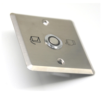 Botón de salida para puerta, interruptor de liberación, abridor con luz LED NO/COM/NC para sistema de control de acceso, entrada táctil