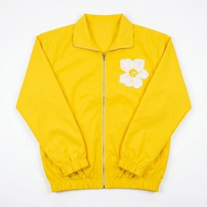 ชุดเซ็ตแจ็คเก็ตและกางเกงขาสั้นไนลอนกันลมสีเหลืองสำหรับผู้ชาย พิมพ์โลโก้ได้ตามต้องการ รุ่นยอดนิยม แห้งเร็ว เหมาะสำหรับฤดูร้อน สไตล์สตรีทแวร์ - Product Image 2